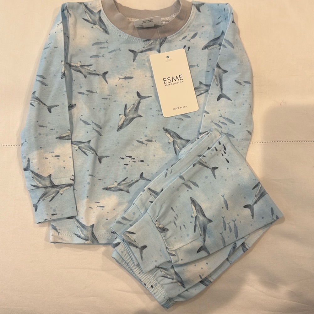 Esme shark pajamas 6 months